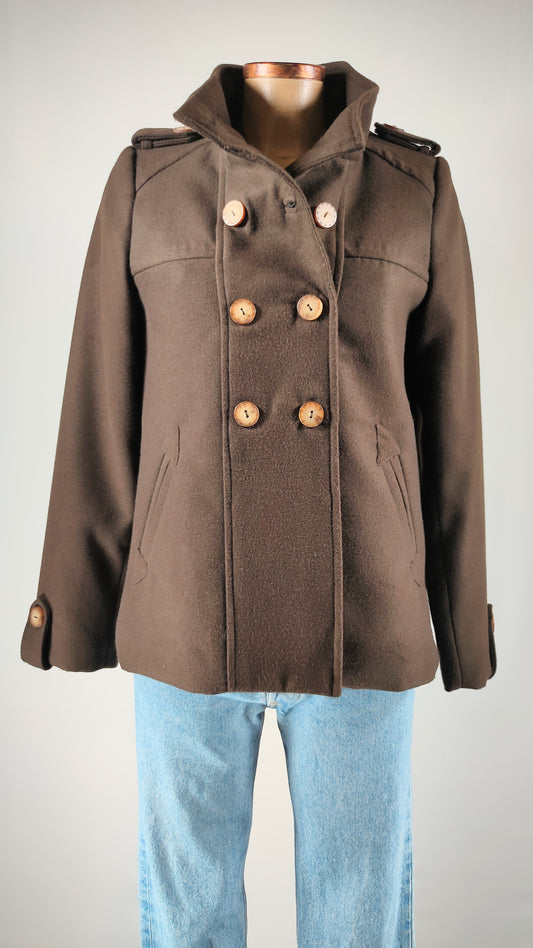 Abrigo corto marrón