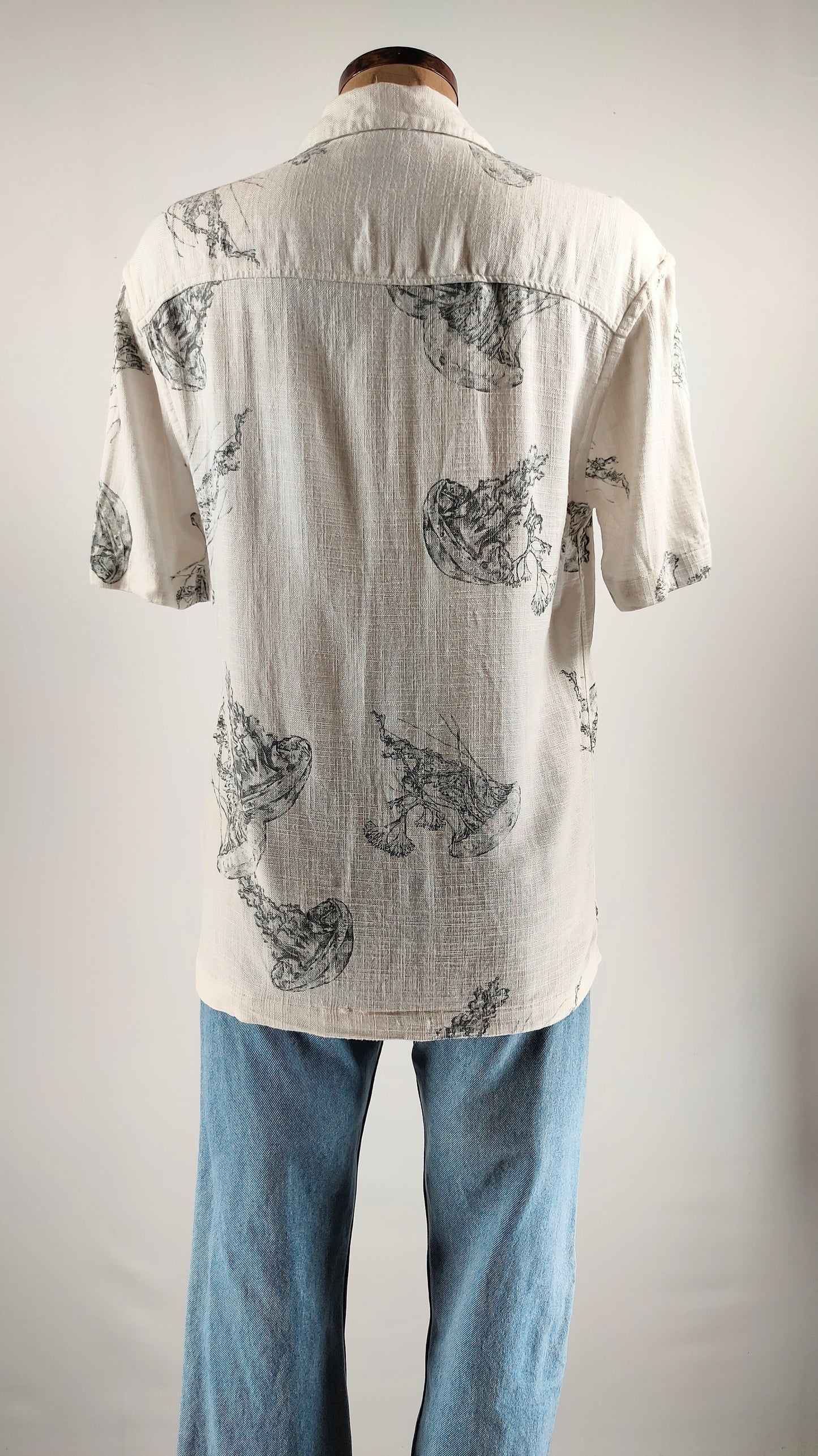 Camisa de lino con estampado medusas
