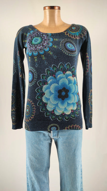 Jersey Desigual azul con brillos