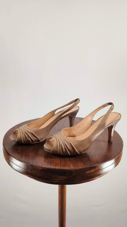Zapatos de tacón nude Gloria Ortiz