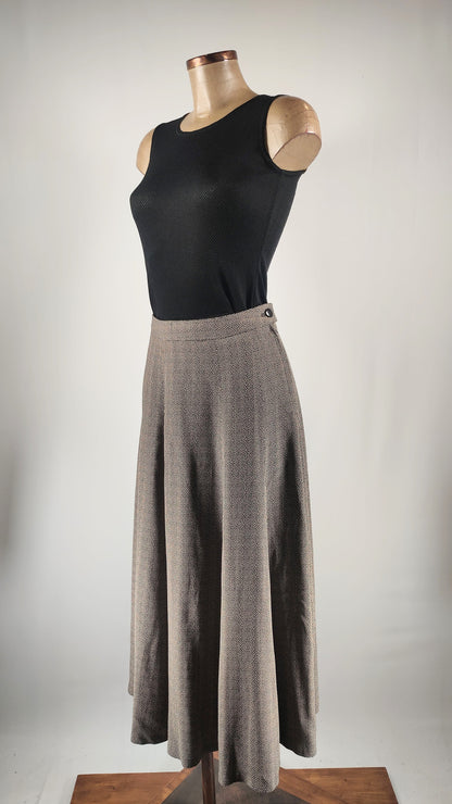 Falda larga vintage con cierre lateral