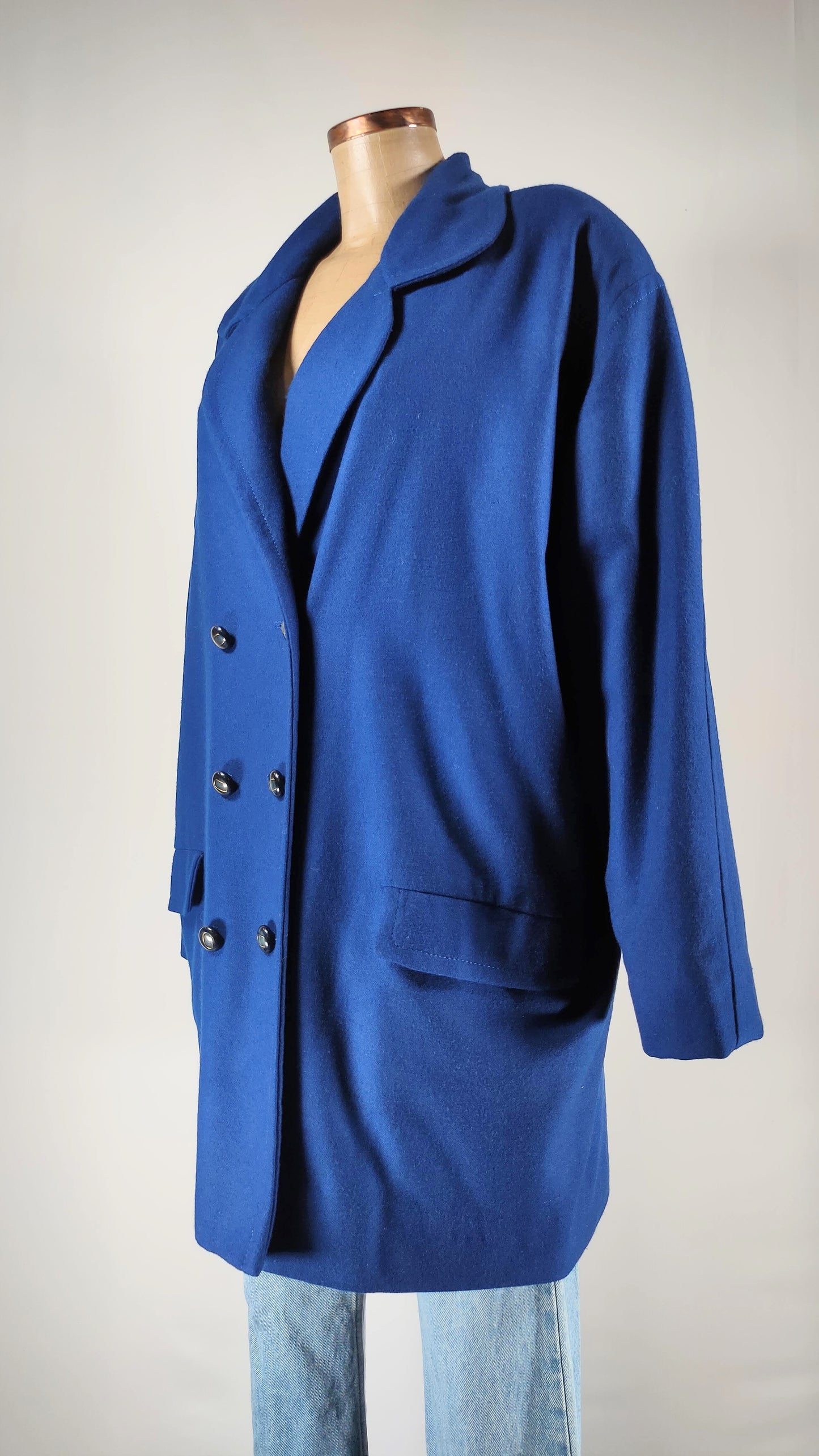 Abrigo oversize vintage azul