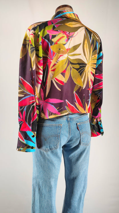 Blusa multicolor cruzada Zara