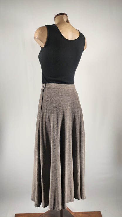 Falda larga vintage con cierre lateral