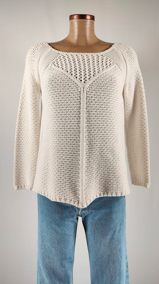 Jersey calado blanco Zara knit