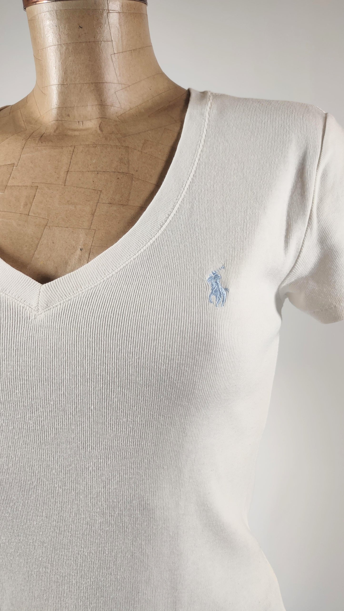 Camiseta Ralph Lauren de pico blanca